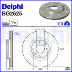 DELPHI Tarcza Ham. Renault Megane (bg2625)