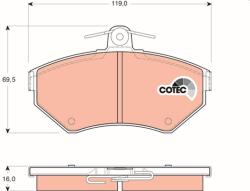 TRW Sada brzdových platničiek kotúčovej brzdy TRW GDB1437 (GDB1437)