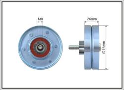CAFFARO Vratná/vodiaca kladka rebrovaného klinového remeňa CAFFARO 167-54 (167-54)