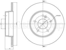 METELLI Brzdový kotúč METELLI 23-0522C (23-0522C)