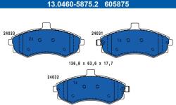 ATE Sada brzdových platničiek kotúčovej brzdy ATE 13.0460-5875.2 (13.0460-5875.2)