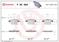 BREMBO Sada brzdových platničiek kotúčovej brzdy BREMBO P 85 082 (P 85 082)