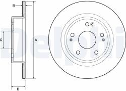 DELPHI Tarcza Ham. Honda Hr-v 15- Tyl (bg4801c)