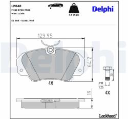 DELPHI Klocki Ham. Opel Omega B (lp848)