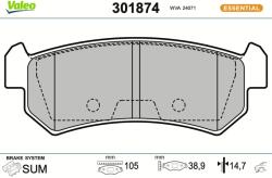 VALEO Sada brzdových platničiek kotúčovej brzdy VALEO 301874 (301874)