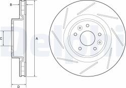DELPHI Tarcza Ham. Renault Megane Iii Rs 08- (bg9224c)