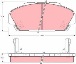 TRW Sada brzdových platničiek kotúčovej brzdy TRW GDB1137 (GDB1137)