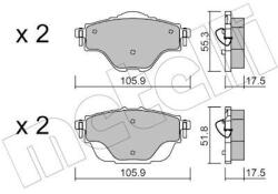 METELLI Sada brzdových platničiek kotúčovej brzdy METELLI 22-0988-0 (22-0988-0)