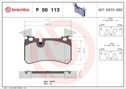 BREMBO Sada brzdových platničiek kotúčovej brzdy BREMBO P 50 113 (P 50 113)