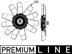 MAHLE Ventilátor chladenia motora MAHLE CFF 530 000P (CFF 530 000P)