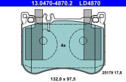 ATE Sada brzdových platničiek kotúčovej brzdy ATE 13.0470-4870.2 (13.0470-4870.2)