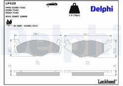DELPHI Klocki Ham. Seat Ibiza/vw Golf (lp420)
