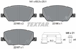 TEXTAR Sada brzdových platničiek kotúčovej brzdy TEXTAR 2216503 (2216503)