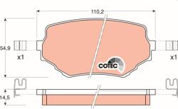 TRW Sada brzdových platničiek kotúčovej brzdy TRW GDB3132 (GDB3132)