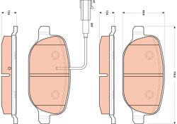 TRW Sada brzdových platničiek kotúčovej brzdy TRW GDB1851 (GDB1851)