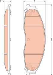 TRW Sada brzdových platničiek kotúčovej brzdy TRW GDB4601 (GDB4601)