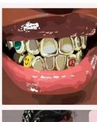  Shein poszter keret nélkül száj SC1 glq 20X28