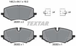 TEXTAR Sada brzdových platničiek kotúčovej brzdy TEXTAR 2635102 (2635102)