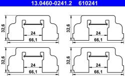 ATE Súprava príslušenstva, obloženie kotúčovej brzdy ATE 13.0460-0241.2 (13.0460-0241.2)