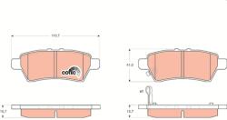 TRW Sada brzdových platničiek kotúčovej brzdy TRW GDB3405 (GDB3405)