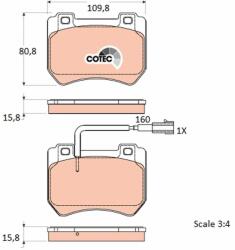 TRW Sada brzdových platničiek kotúčovej brzdy TRW GDB1904 (GDB1904)