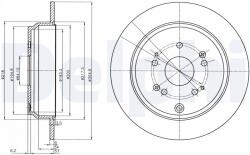 DELPHI Tarcza Ham. Honda Cr-v 05- Tyl (bg4064c)