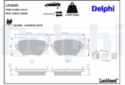 DELPHI Sada brzdových platničiek kotúčovej brzdy DELPHI LP2505 (LP2505)