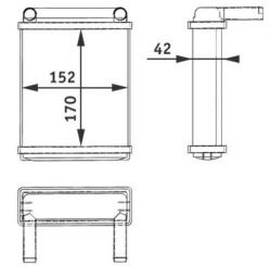 MAHLE Výmenník tepla vnútorného kúrenia MAHLE AH 128 000P (AH 128 000P)