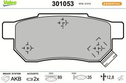 VALEO Sada brzdových platničiek kotúčovej brzdy VALEO 301053 (301053)