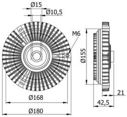 MAHLE Spojka ventilátora chladenia MAHLE CFC 71 000S (CFC 71 000S)