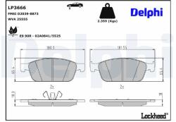 DELPHI Sada brzdových platničiek kotúčovej brzdy DELPHI LP3666 (LP3666)