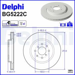 DELPHI Brzdový kotúč DELPHI BG5222C (BG5222C)