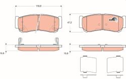 TRW Sada brzdových platničiek kotúčovej brzdy TRW GDB3419 (GDB3419)