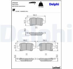 DELPHI Klocki Ham. Opel Astra K 15- Tyl (lp3218)