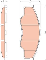 TRW Sada brzdových platničiek kotúčovej brzdy TRW GDB3500 (GDB3500)