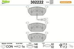 VALEO Sada brzdových platničiek kotúčovej brzdy VALEO 302222 (302222)