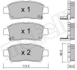 METELLI Sada brzdových platničiek kotúčovej brzdy METELLI 22-0292-0 (22-0292-0)
