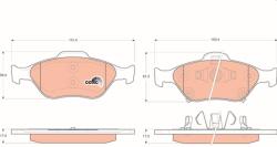 TRW Sada brzdových platničiek kotúčovej brzdy TRW GDB3457 (GDB3457)