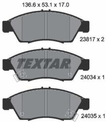 TEXTAR Sada brzdových platničiek kotúčovej brzdy TEXTAR 2381701 (2381701)
