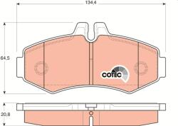 TRW Sada brzdových platničiek kotúčovej brzdy TRW GDB1373 (GDB1373)