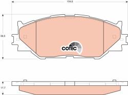 TRW Sada brzdových platničiek kotúčovej brzdy TRW GDB3410 (GDB3410)