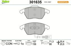 VALEO Sada brzdových platničiek kotúčovej brzdy VALEO 301635 (301635)