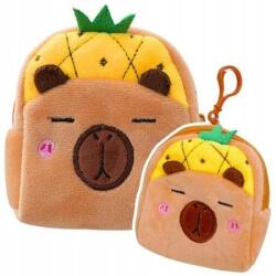 LEAN Toys Plüss Pénztárca Kapibara Ananász Kulcstartóval (27548)