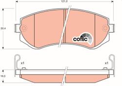 TRW Sada brzdových platničiek kotúčovej brzdy TRW GDB3208 (GDB3208)