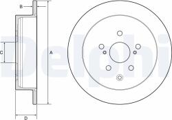 DELPHI Tarcza Ham. Lexus Rx 09- Tyl (bg4919c)