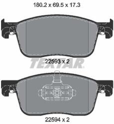TEXTAR Sada brzdových platničiek kotúčovej brzdy TEXTAR 2259301 (2259301)