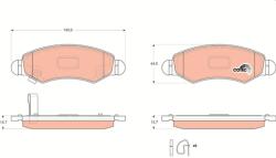 TRW Sada brzdových platničiek kotúčovej brzdy TRW GDB3363 (GDB3363)