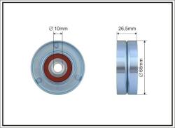 CAFFARO Vratná/vodiaca kladka rebrovaného klinového remeňa CAFFARO 500051 (500051)