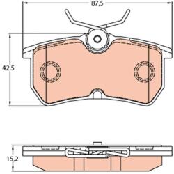 TRW Sada brzdových platničiek kotúčovej brzdy TRW GDB2140 (GDB2140)