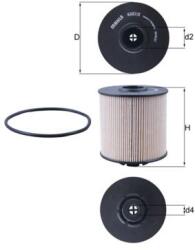 MAHLE Palivový filter MAHLE KX 67/2D (KX 67/2D)